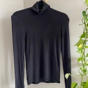 Aritzia Wilfred Only Ribbed Turtleneck Black